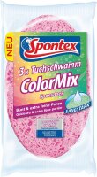 Spontex Tuchschwamm ColorMix, - Extra saugstark & reißfest -3 Stück ( 1er Pack)