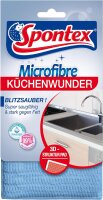 Spontex Microfibre Küchenwunder, 3D Mikrofaser-Pad mit Schwammkern, ideal für alle Küchenoberflächen, effizient gegen Schmutz und Fettrückstände, 1 Stück