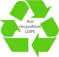 inapa Müllbeutel/Müllsack Secolan 60l mit Zugband, grün – ✓extra reißfest ✓wasserdicht ✓100% recyclingfähig – 1 Rolle/15 Stück