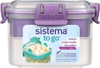 Sistema Snacks TO GO Lebensmittelbehälter | 400 ml | Kleine Snackdose mit Fächern | BPA-frei | Einzeleinheit (Packung mit 1)