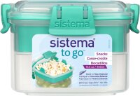 Sistema Snacks TO GO Lebensmittelbehälter | 400 ml | Kleine Snackdose mit Fächern | BPA-frei | Einzeleinheit (Packung mit 1)