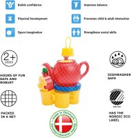 dantoy - Teeservice Spielset mit Servierbrett - Teeparty für Kinder - 18 Stück - Für Kinder ab 2 Jahr - Spielzeug für Kinder - Kinderküche Rollenspiel - Hergestellt in Dänemark