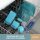 Sistema Ocean Bound Kunststoff-Bento-Box, Würfel, 1,25 l, quadratische Lunchbox mit Joghurt-/Obst-Topf, BPA-frei, aus recyceltem Kunststoff, Blaugrün oder Blau (Farbe nicht wählbar) | 1 Stück