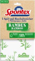 Spontex Spül- und Hauhaltstücher Bambus 5er Pack