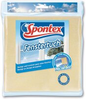Spontex Fenstertuch, 1er Pack – Streifenfreier Glanz, super soft wie Leder