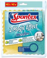 Spontex Magic Effect Microfibre, saugstarke Mikrofaser Spültücher, streifenfrei, effizient, 2 Stück