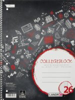 LANDRE Collegeblock "college" DIN A4, kariert, 80 Blatt