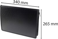 Exacompta Exactive 55534E Exawallet Konferenzmappe (mit Reißverschluss, Taschenrechner und Block, ideal für unterwegs) 1 Stück schwarz