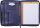 Rhodia 168120C - Konferenzmappe Rhodiarama 25,5x34 cm, mit Etui, dehnbare Haupttasche, 2 flache Reißverschlusstaschen, Kartenfächer, Stiftehalter, Cover aus Kunstleder Nachtsblau, 1 Stück