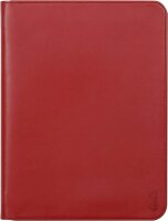 Rhodia 168122C - Konferenzmappe Rhodiarama für Block DIN A4, 25,5x34 cm, mit Etui, dehnbare Haupttasche, 2 flache Reißverschlusstaschen, Kartenfächer, Stiftehalter, Cover aus Kunstleder Rot, 1 Stück