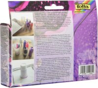 folia 35119 - Pouring Farben Set I Intensiv, bestehend aus 5 intensiven Pouring Farben á 60 ml, mit eingemischtem Pouringmedium