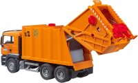 bruder 03760 - Man TGS Müll-LKW mit 2 Mülltonnen - 1:16 Fahrzeuge, Müllauto Spielzeug, Müllabfuhr, Müllwagen