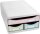 Exacompta 311913D Ablagebox Harlekin mit 1 Schublade für DIN A4+ und 2 schmalen Schubladen. Belastbare Schubladenbox aus Recycling-Kunststoff für mehr Platz. SmallBox Blauer Engel Weiß|bunt