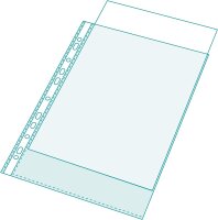 Exacompta 5920E 50er Pack Premium PP-Kunststoff Prospekthüllen. Für DIN A4 transparent glasklar oben offen Klarsichtfolie Plastikhülle Klarsichthülle ideal für Ordner Ringbücher und Hefter