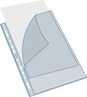 Exacompta 5880E 10er Pack PP-Kunststoff Prospekthüllen Standard. Für DIN A4 transparent glasklar oben und seitlich offen Klarsichtfolie Klarsichthülle ideal für Ordner Ringbücher und Hefter