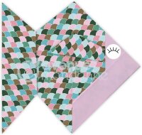 Avenue Mandarine OR511C - Packung Origami Papier mit 60 Blatt, beidseitig bedruckt, 20x20cm, 70g, + 1 Bogen Augen Stickers, ideal ab 7 Jahren, Schuppen, 1 Pack