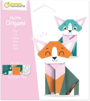 Avenue mandarine OR508C - Packung My little Origami mit 20 Origami Blätter 12x12 cm, Katze