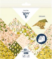 Clairefontaine 95378C - Packung Origami Papier mit 60 Blatt in 3 Formaten ( 10x10cm - 15x15cm - 20x20cm) 70g, Frühling, 1 Pack