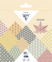 Clairefontaine 95636C Origami-Papier, 70 g/m², Herbstkollektion, Format 15 x 15 cm, 30 verschiedene bunte Motive (2 Blätter pro Motiv), für Erwachsene und Kinder, 60 Blatt