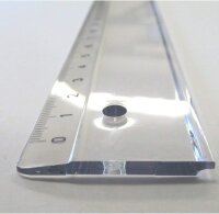 Linex 1015M Schul-Lineal 150 mm lang, 22 mm breit, glasklar, Tuschekante