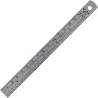 Linex SL15 Stahl-Lineal, 150 x 15 mm, cm und Zoll-Skala, Umrechnungstabelle