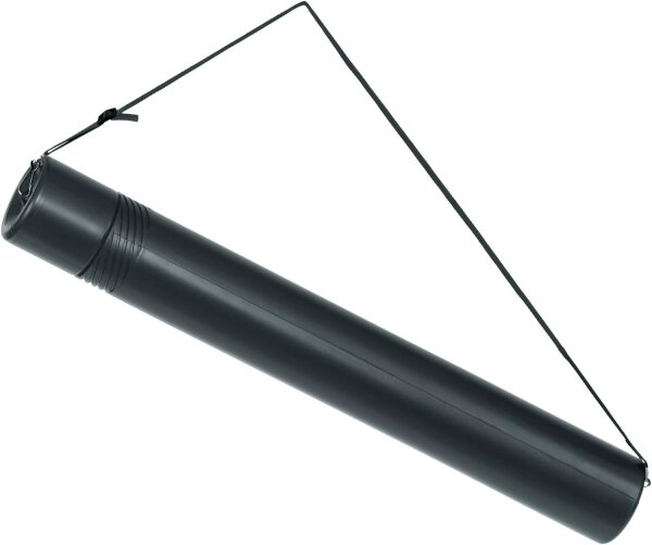 Linex DT174 Zeichen-Köcher, 40-74cm, 5,5cm Durchmesser, Transport-Rolle, höhenverstellbar, inkl. Schultergurt, schwarz