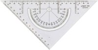 Linex Geometrie-Set, Lineal 30 cm, Geodreieck m. Winkelmesser 18 cm, transparent