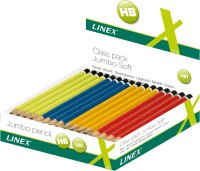 Linex Dreikantige Jumbo-Bleistifte im Display HB mit...