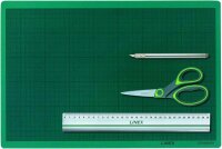 Linex Schneidematte A2 45x60cm, mit mm-Raster, selbstheilende Schnittfläche, grün