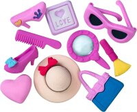 Linex Motiv-Radiergummi "Girl Bag" Spielzeug, 10 verschiedene Motive