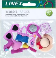 Linex Motiv-Radiergummi "Girl Bag" Spielzeug, 10 verschiedene Motive