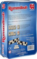 Jumbo Spiele Original Rummikub Kompakt in Metalldose - der Spieleklassiker unter den Gesellschaftsspielen für unterwegs für Erwachsene und Kinder ab 7 Jahren