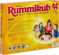 Jumbo Spiele Original Rummikub Wort - Das kultige Gesellschaftsspiel mit Buchstaben - Für Erwachsene und Kinder ab 7 Jahren