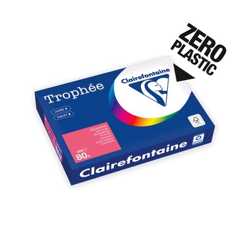 Clairefontaine Trophée A4, 500 Blatt 80g, Verpackung aus 100% Papier - Heckenrose