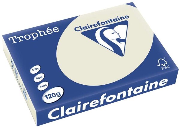 Clairefontaine Trophée Color 1201C Grau 120g/m² DIN-A4 - 250 Blatt