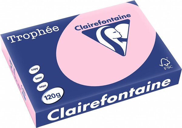 Clairefontaine Trophée 1210C Rosa 120g/m² DIN-A4 - 250 Blatt