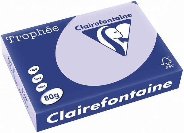 Clairefontaine Trophee Color Lila 1872C 80g/m² DIN-A4 - 500 Blatt