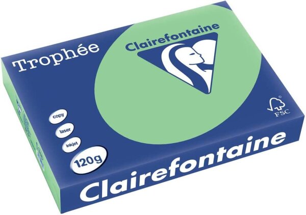 Clairefontaine Trophée 1228C naturgrün 120g/m² DIN-A4 - 250 Blatt