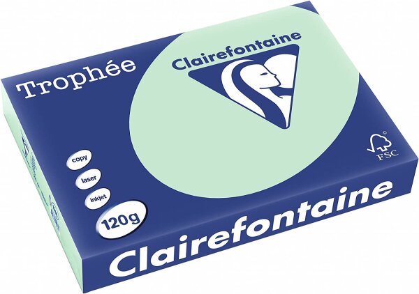 Clairefontaine Trophée 1216C Hellgrün 120g/m² DIN-A4 - 250 Blatt
