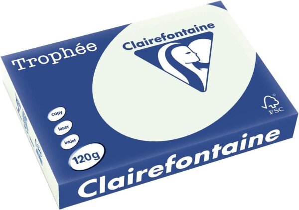 Clairefontaine Trophée Lindgrün 120g/m² DIN-A4 - 250 Blatt