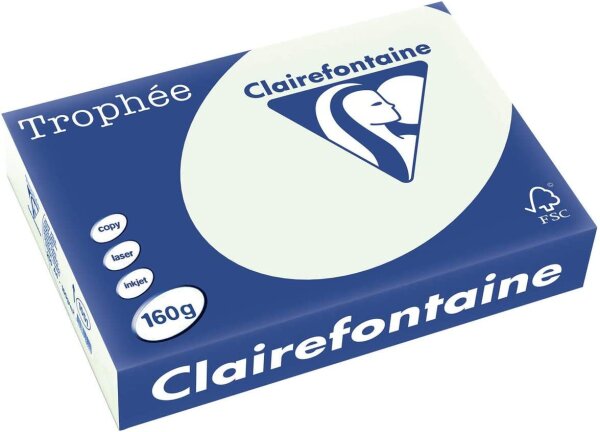 Clairefontaine Trophee Papier 1051C Lindgrün 160g/m² DIN-A4 - 250 Blatt