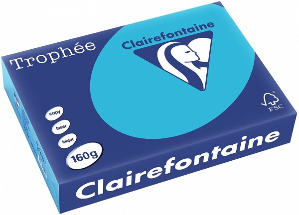 Clairefontaine Trophee Color 1052C Royalblau 160g/m² DIN-A4 - 250 Blatt