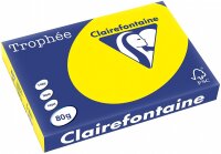 Clairefontaine 1877C Trophee Color Kanariengelb 80g/m² DIN-A4 - 500 Blatt