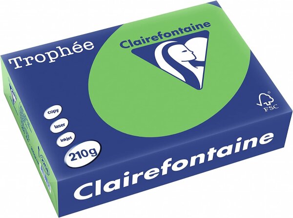 Clairefontaine Trophee Papier Maigrün 210g/m² DIN-A4 - 250 Blatt