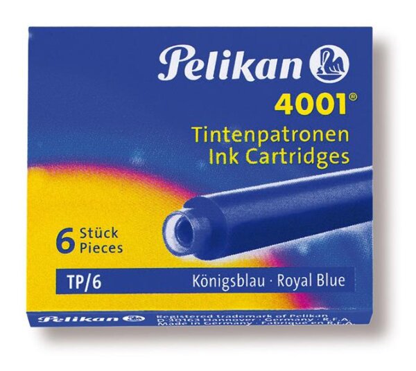 Pelikan Standard-Tintenpatronen 4001 TP/6 Königsblau