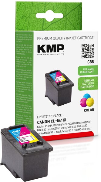 KMP C88 farbig Tintenpatrone ersetzt Canon CL-541XL (5226B004)