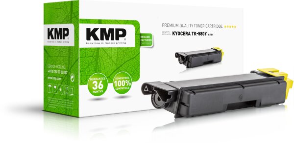 KMP K-T51 gelb Tonerkartusche ersetzt Kyocera FS-C5150DN (TK-580Y)