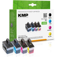 KMP Multipack B5V schwarz, cyan, magenta, gelb Tintenpatronen ersetzen brother LC900VALBP