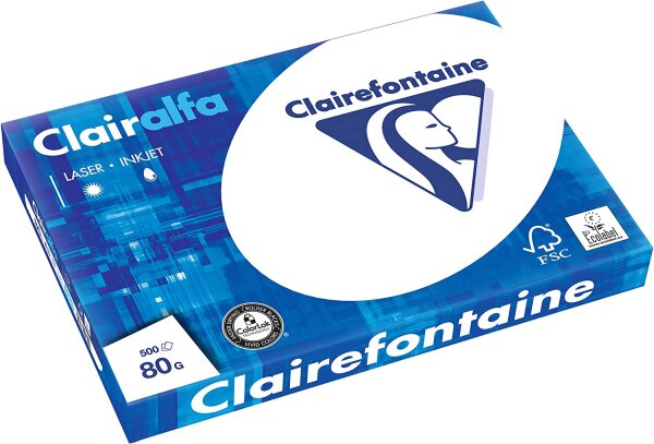 Clairefontaine Kopierpapier Clairalfa 1969C DIN A3 weiß 80 g/qm Inh.500