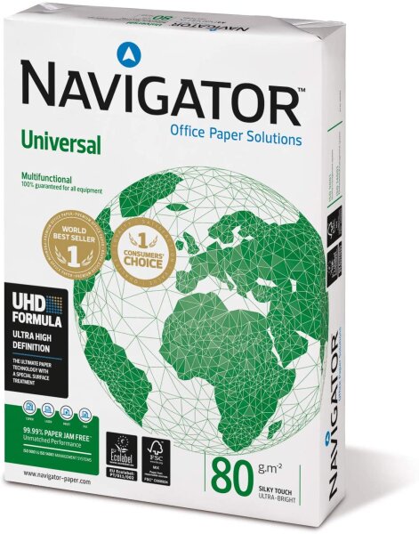 Navigator Universal Kopierpapier 80g/m² DIN-A4 500 Blatt weiß